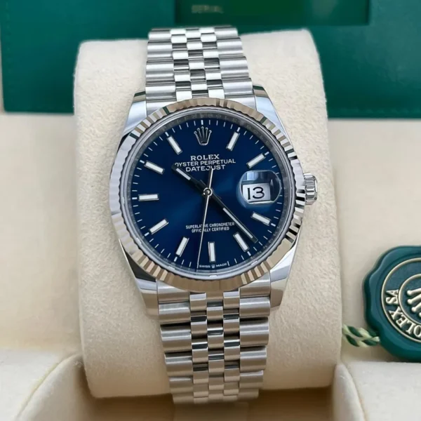 2022 Rolex Datejust 36 Fluted Blue Jubilee