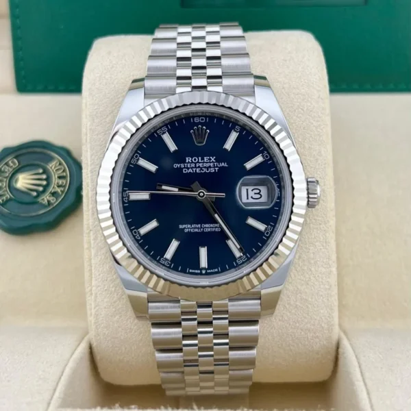 2023 Rolex Datejust 41 Fluted Blue Jubilee