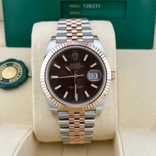 2023 Rolex Datejust 41 Two-Tone Fluted Chocolate Jubilee