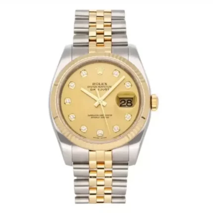 Rolex Datejust 31mm 278273 Stainless Steel and Yellow Gold Champagne Diamond Watch